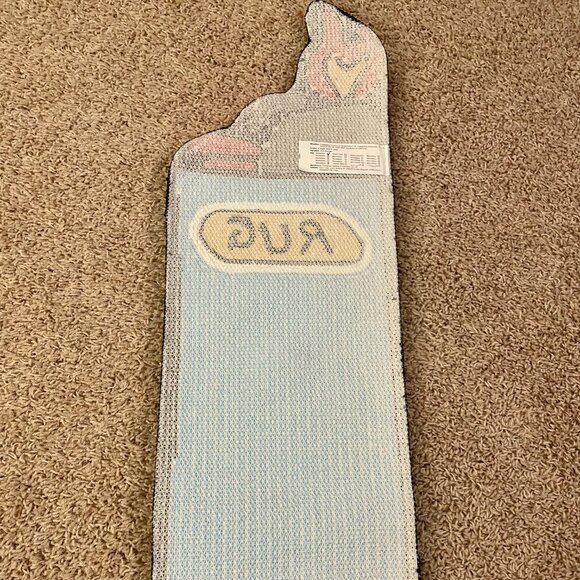 Beautiful Blue Lighter Shaped Rug! Fun and Cute, "Lights Up" Any Room! NWT - Picture 4 of 5